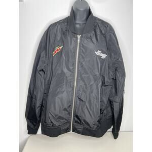 New Microsoft Flight Simulator 2024 Black Bomber Jacket Mountain Dew Size XL
